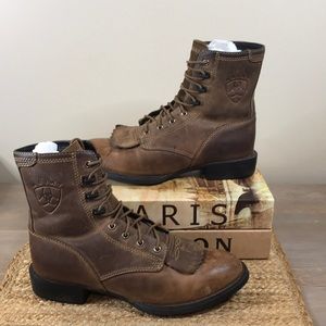 🤎 Ariat 🤎…Women’s 5.5…Heritage Lace II Leather Boots, Distressed Brown!